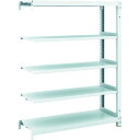 TRUSCO トラスコ M1型抗菌塗装ボルトレス軽量棚900X320XH1200 5段 連結 M14335B 組立品 組立設置不可(代引不可)【送料無料】(4)