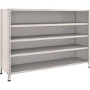 TRUSCO トラスコ 軽量棚背板・側板付 W1800XD450X1200 5段 ネオグレー 46X25 組立品 組立設置不可(代引不可)【送料無料】