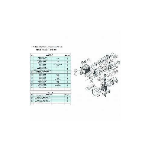 ULVAC GHD-031用メンテナンスキットA GHD-031 (株)アルバック ポンプ 真空ポンプ(代引不可)【送料無料】