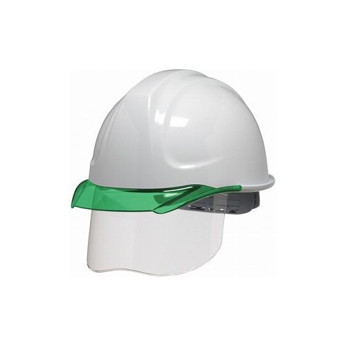 DIC SYA-CSエアロメッシュ 白/グリーン HA2内装 KP付 SYA-CS-HA2EM-KP-W/G DICプラスチック(株)安全資材営業部 ヘルメット・軽作業帽 シールド付ヘルメット(代引不可)【送料無料】