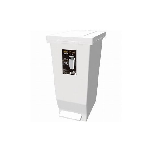 Dustbins - アスベル エバンMP 密閉ペダルペール20L ホワイト 630002 アスベル(株) 清掃用品 ゴミ箱(代引不可)