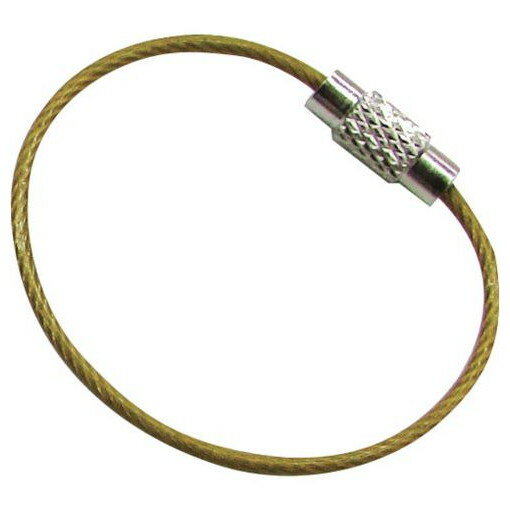 水本 キーワイヤーホルダー ワイヤー径1.5mm全長170mm ゴールド (1個入リ) B2995 オフィス 住設用品 オ..