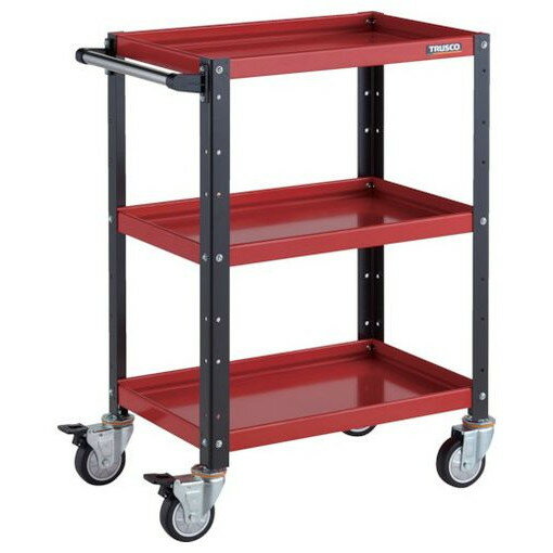 TRUSCO ツールワゴン バーディワゴン 600X400XH880 ウレタン車輪 レッド/ブラック BDW963URBK 物流 保..