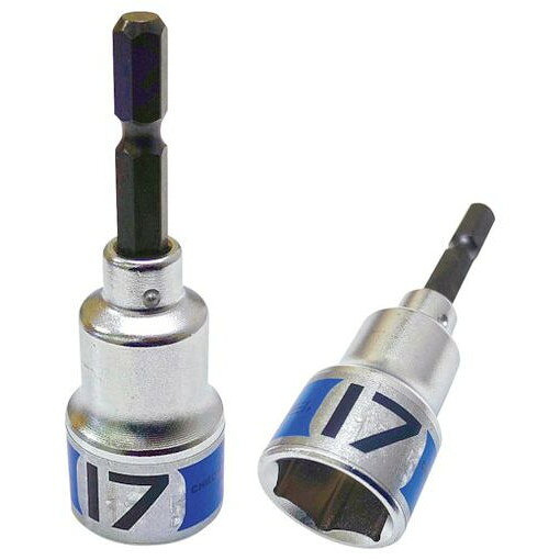【商品スペック】特長●18V対応のインパクトドライバー用ショートソケットビットです。●狭く複雑な箇所での作業に便利です。●軸折れに強い強靭な高級鋼材NKD-1鋼を使用しています。●ハードな使用でも長寿命を実現しました。●ビットとソケットの接合部は3ポイントロックの特殊圧入式(PAT)により衝撃を分散する事で耐久力が向上しました。●ビットにかかる負荷を計算し、軸部の全長を最適な長さで再設計する事で従来品よりも耐久性がアップしました。用途●インパクトドライバーや電動ドライバーを使ったボルト・ナットの締め緩めに。仕様●対辺寸法(mm)：17●全長(mm)：70●タイプ：六角口径●軸寸法(mm)：6.35●対辺(mm)：17仕様2●18Vインパクト対応材質／仕上●六角軸部：NKD-1鋼(HRC60℃±2）●ソケット部：CR-V鋼セット内容／付属品注意●電動ドリルはクラッチ付、またはインパクトドライバーをご使用ください。●ソケットビットの取り付け、交換は確実に行ってください。●工具の使用目的以外には使用しないで下さい。●破損の恐れがありますので、ボルトやナットに対しては確実に差し込んでからご使用下さい。【代引きについて】こちらの商品は、代引きでの出荷は受け付けておりません。【送料について】北海道、沖縄、離島は別途送料を頂きます。