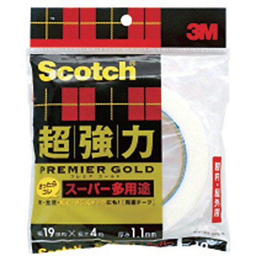 3M スコッチ 超強力両面テープ プレミアゴールド スーパー多用途 10mm×10m(代引不可)