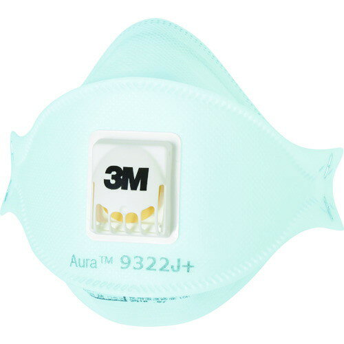 3M Aura 使い捨て式防じんマスク 9322J+ DS2 排気弁付 10枚 1箱(代引不可)【送料無料】