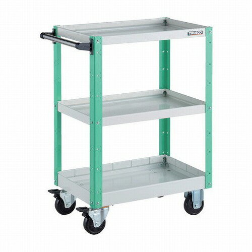 TRUSCO ツールワゴン イーグルワゴン 600X400XH880 浅2深1段 ホワイト/ヤンググリーン TRUSCO EGW963F1..