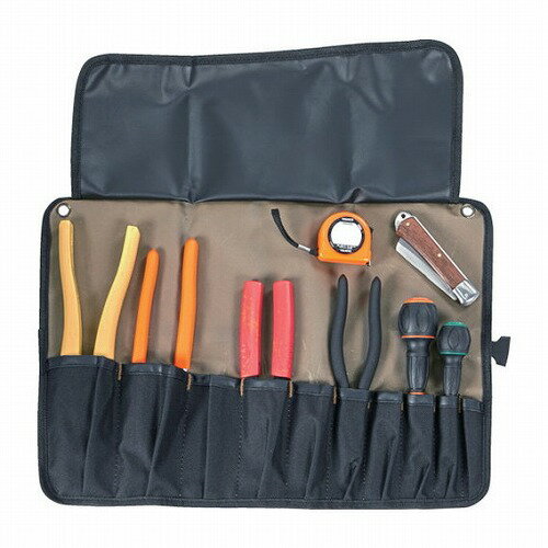 TRUSCO 電気工事士技能試験工具 9点入 ツールロールセット TRUSCO DKS8B 手作業工具 工具セット 電設 配管工具セット(代引不可)【送料無料】