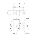 アインツ ブラケット・W・φ20 アインツ N01915107 メカトロ部品 軸受 駆動機器 伝導部品 ロボットハンド用パーツ(代引不可)