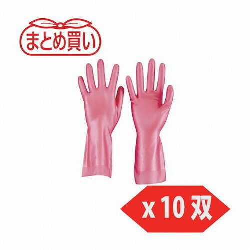 Natural Gum Mitten - TRUSCO マトメ買イ 天然ゴム手袋 中厚手タイプ ピンク Mサイズ 10双 TRUSCO DPM5494PM10P 保護具 作業手袋 天然ゴム手袋(代引不可)