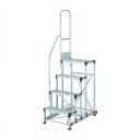 TRUSCO アルミ製作業用踏台 4段 高サ1.0m 天板寸法1000×400 段高250mm 階段片手スリ付キ TRUSCO TSF41010TK250 工事...