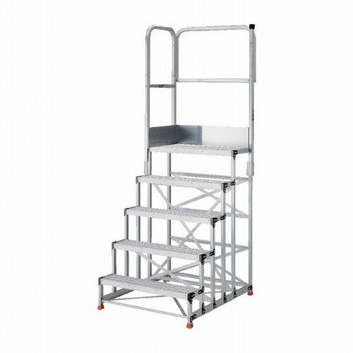 TRUSCO アルミ製作業用踏台 5段 高サ1.5m 天板寸法1000×400 段高300mm 天場二方手スリ付キ TRUSCO TSF51015TL300 工事 照明用品 はしご 脚立 作業台(代引不可)【送料無料】