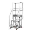 TRUSCO アルミ製作業用踏台 3段 高サ0.9m 天板寸法600×400 段高300mm フルセット手スリ付キ TRUSCO TSF369TF300 工事 ...