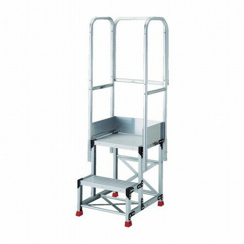 TRUSCO アルミ製作業用踏台 2段 高サ0.7m 天板寸法600×400 段高350mm 天場三方手スリ付キ TRUSCO TSF267TS350 工事 照明用品 はしご 脚立 作業台(代引不可)【送料無料】