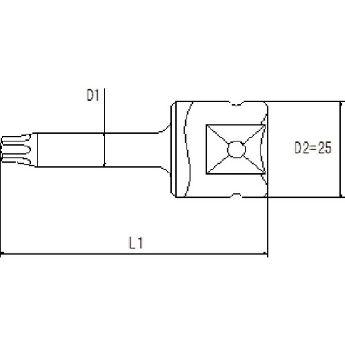 近江 差込四角12.7 ヘクスウェーブソケット T50 全長70 近江 OS4TTT5070 手作業工具 ソケットレンチ イ..