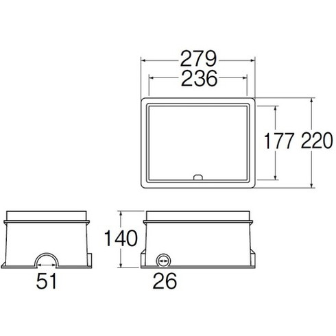 SANEI 散水栓ボックス SANEI R818D 工事 照明用品 管工機材 給水設備用継手(代引不可)