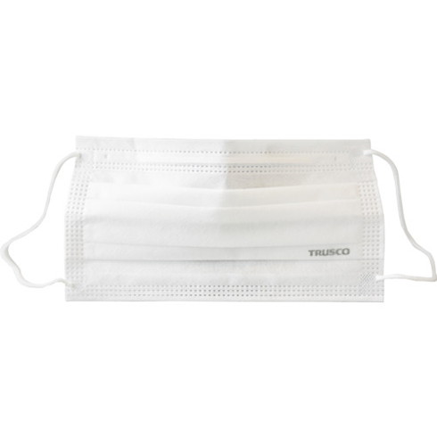 TRUSCO 通気性ノ良イ三層マスク 50枚 TRUSCO DPMAIR 保護具 マスク 耳栓 一般作業用マスク(代引不可)