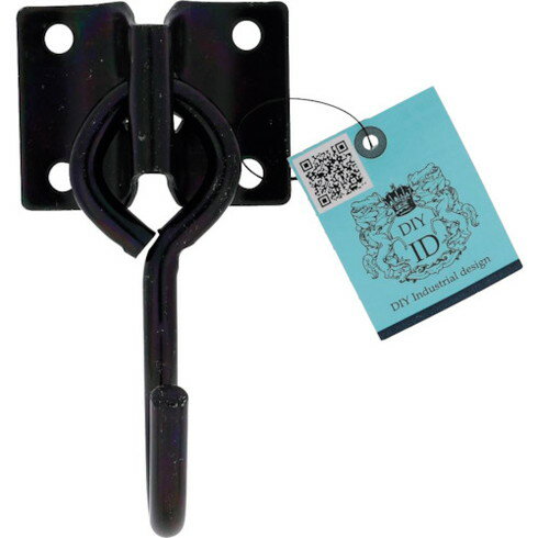 OHSATO 亜鉛黒 ハンモックフック プレート型 OHSATO ID551 金物 建築資材 建築金物 ジョイント金具(代引不可)