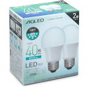 IRIS 572309 LED電球 E26 広配光 40形相当 昼白色 2個セット(20000時間) IRIS LDA4NG4T6E2P 工事 照明用品 作業灯...