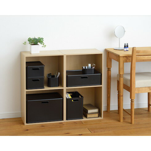 SANKA ナチュラ インボックス ナノ M ブラック SANKA NIBNMBK 物流 保管用品 収納用品 カラーボックス(..