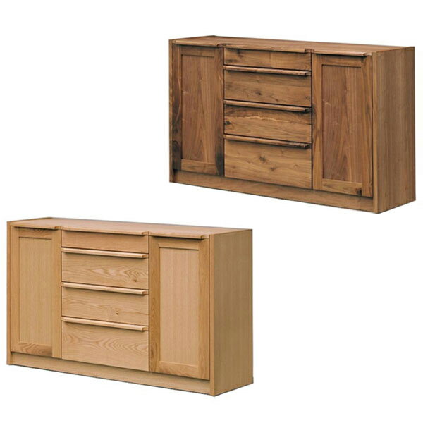 カウンターボード 幅140cm 【国産 大川家具 開梱設置無料 完成品】 木目 木製 チェスト 収納(代引不可)..