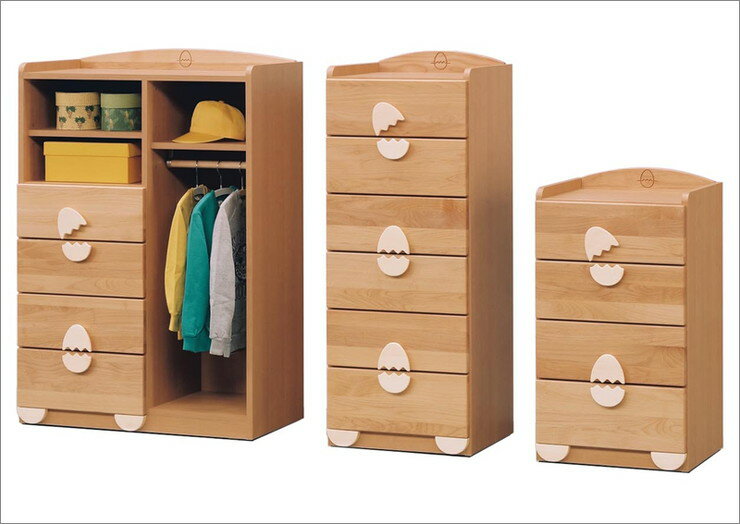 ハイチェスト 幅45cm 子供 【国産 大川家具 完成品】 家具 木目 木製 子供部屋 チェスト 棚 収納(代引不可)【送料無料】 [3]