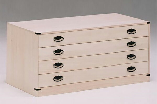 Mini Chest - 桐チェスト チェスト 幅100cm 桐 小袖 【大川家具 完成品 日本製】 4段 収納 国産 タンス(代引不可)【送料無料】
