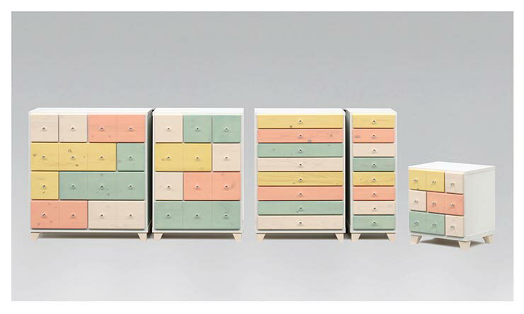 チェスト 幅30cm 高さ82cm 【国産 大川家具 完成品】 無垢材 収納 タンス パイン材 日本製 木製 衣類 (代引不可)【送料無料】 [2]