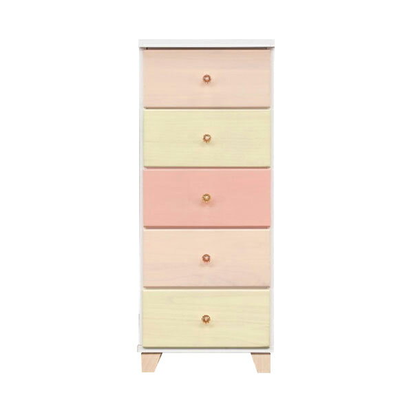 Chest - チェスト 5段 幅39cm 【国産 大川家具 完成品】 高さ95cm 無垢材 収納 タンス 桐材 日本製 木製 おしゃれ(代引不可)【送料無料】