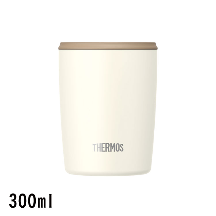 サーモス THERMOS スライド式フタ付き真空断熱タンブラー JDP-300-WH ホワイト 300ml タンブラー 保温 保冷 フタ付 マグ マグカップ コップ 珈琲 コーヒー食洗器対応【送料無料】