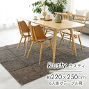 タフトラグ ラグ 洗える 220×250cm ラスティ Rusty おしゃれ 北欧 滑り止め カーペット リビング(代引不可)【送料無料】