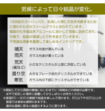 ストームグラス BAW11007 天気予報グラス 結晶 オブジェ 飾り おしゃれ 雑貨 ガラス【送料無料】