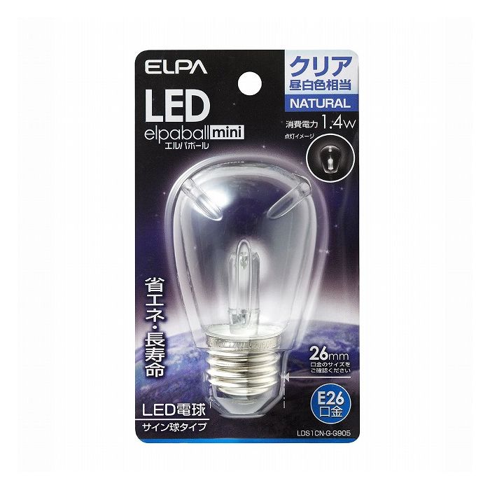 Small Light Bulbs - LED電球サイン形E26 LDS1CN-G-G905 エルパ ELPA 朝日電器