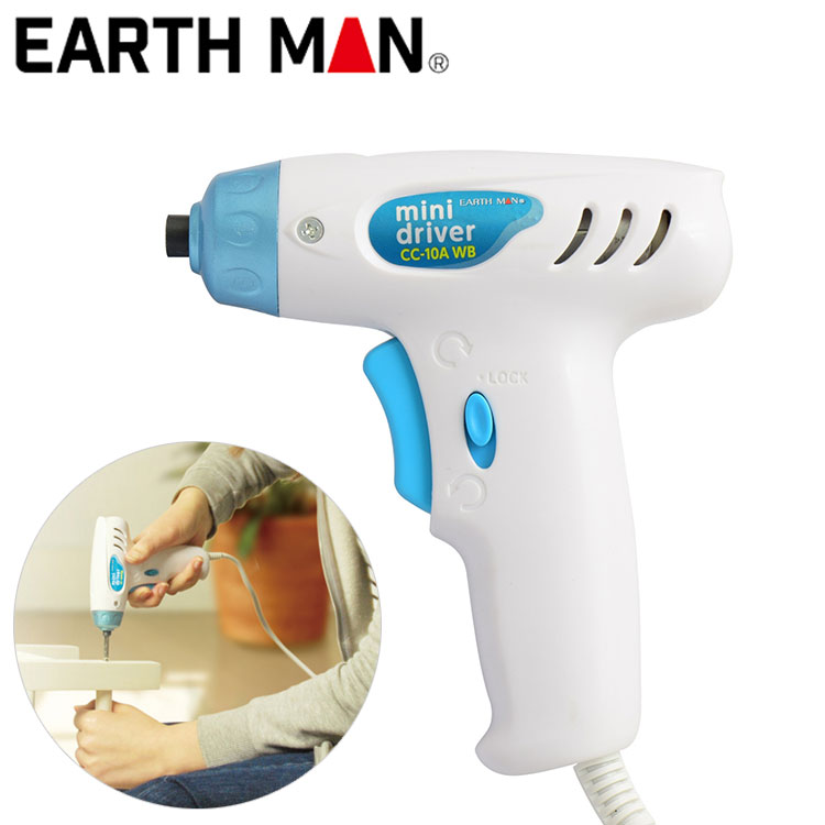 高儀 EARTH MAN AC100V ミニドライバー CC-10A WB 電動ドライバー ホワイトブルー 軽量工具 家庭用 TAKAGI アースマン(代引不可)【送料無料】