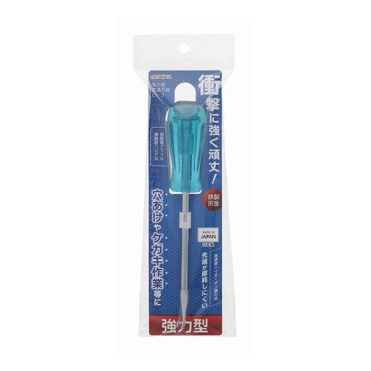 商品説明文●石膏ボードやプラスチック板の穴あけに●ブリキ板などの極薄板、0.1〜0.4mm薄鉄板、缶の穴あけに●木ねじや釘の下穴開けに●金属板のケガキ作業にスペック●石膏ボードやプラスチック板の穴あけに●ブリキ板などの極薄板、0.1〜0.4mm薄鉄板、缶の穴あけに●木ねじや釘の下穴開けに●金属板のケガキ作業に●貫通タイプ●尻金は鉄製で衝撃に強い●芯材はハイカーボン鋼で全体焼き入れ、クロームメッキ●芯材：高硬度ハイカーボン鋼ハンドル：耐衝撃アクリル樹脂表面処理：クロームメッキ●パッケージサイズ82x245x33mm●日本【代引きについて】こちらの商品は、代引きでの出荷は受け付けておりません。【送料について】沖縄、離島は送料を頂きます。