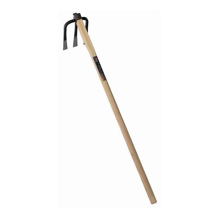 菊堂 三本万能鍬 3.5尺柄(代引不可)【送料無料】