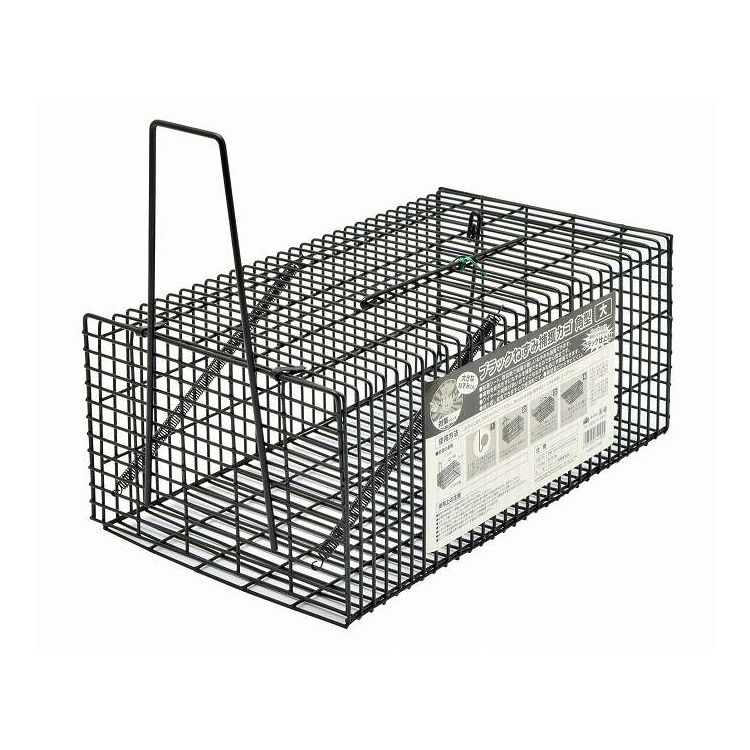 TAKAGIブラックねずみ捕獲カゴ 角型 大(代引不可)