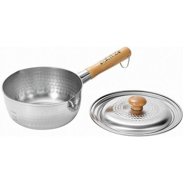 日本製 燕三条 ステンレスゆきひら鍋18cm (蓋付)(代引不可)【送料無料】