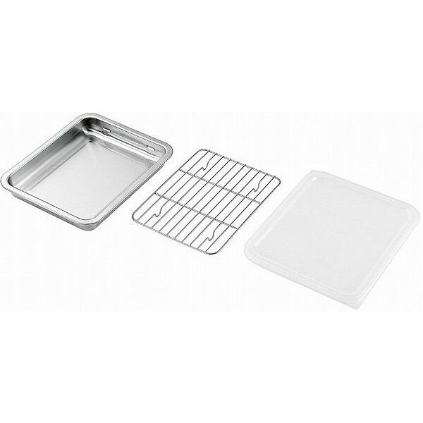 日本製 燕三条 ステンレスバット (フタ・アミ付)(代引不可)【送料無料】