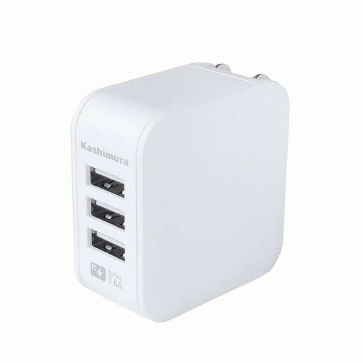 AC充電器 3USB-3.6A WH AC-018(代引不可)【送料無料】 AC充電器 3USB-3.6A WH AC-018(代引不可)【送料無料】