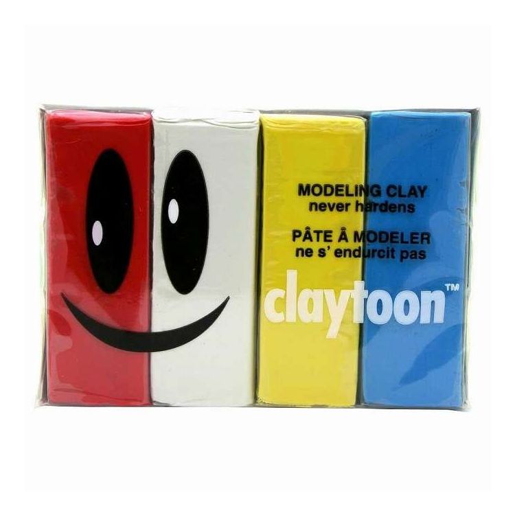 MODELING CLAY(モデリングクレイ) claytoon(クレイトーン) カラー油粘土 4色組(サーカス) 1Pound 3個セット(代引不可)