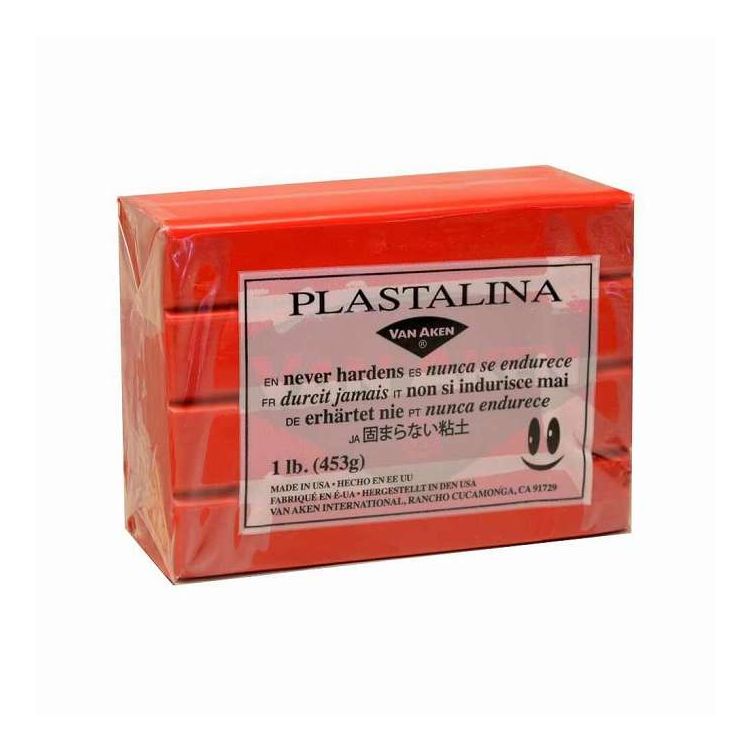 MODELING CLAY(モデリングクレイ) PLASTALINA(プラスタリーナ) 粘土 レッド 1Pound 3個セット(代引不可)【送料無料】