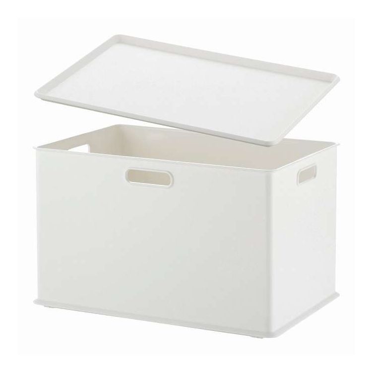 収納用品 natura(ナチュラ) インボックス L+プレート 各3個組 ホワイト NIB-L3PML3 WH-3(代引不可)【送料無料】