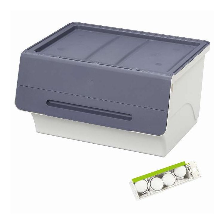 収納ケース フロック ワイド30深型 2個組 キャスター付き fr-W30-2+K サンドネイビー・NV(代引不可)【..