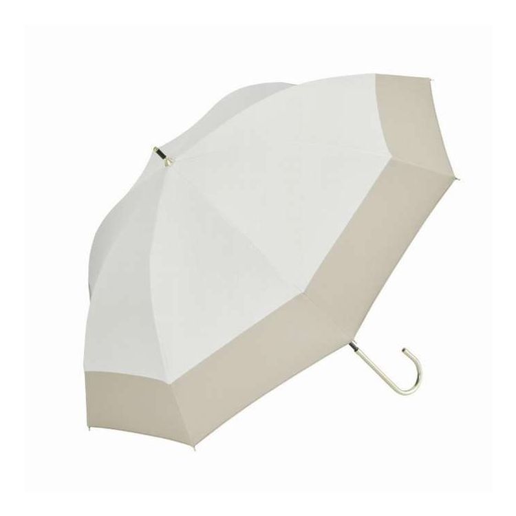 Waterfront スレンダーハンドル UVブロック 50cm 日傘 サンド×トープ S150-0822BG1-B1(代引不可)【送料無料】