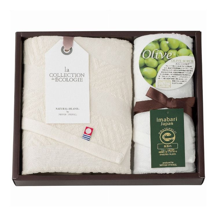 日本ユーテンシル フェイス・ウォッシュタオルセット TNI1503011 ナチュラルアイランド 日用品雑貨 文..