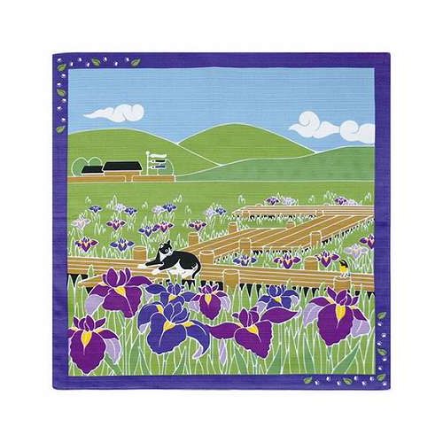 【5枚セット】 ヤマコー てまひま工房 たまのお散歩 小風呂敷 花菖蒲 yamaco88589X5【送料無料】
