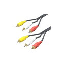 変換名人 ビデオケーブル(黄・赤・白)1.8m RCA3-18G(代引不可)【メール便配送】【送料無料】(2)