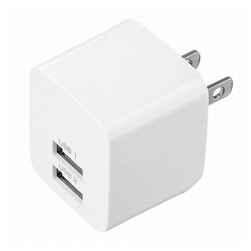 サンワサプライ USB充電器 2ポート・合計2.4A・ホワイト ACA-IP44W(代引不可) サンワサプライ USB充電器 2ポート・合計2.4A・ホワイト ACA-IP44W(代引不可)