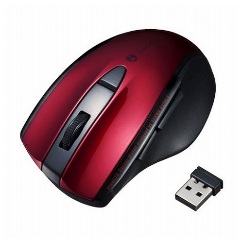 サンワサプライ 静音ワイヤレスブルーLEDマウス 5ボタン MA-WBL166R(代引不可)